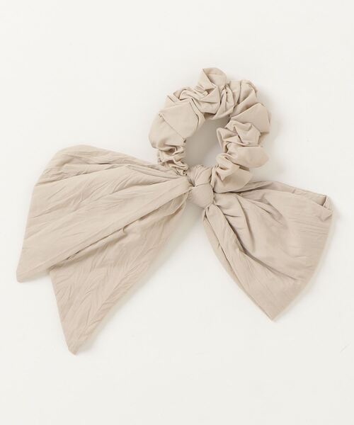 Libra Cue(リブラ キュー)の「マットタフタリボンシュシュ(シュシュ・レディース・ベージュ/ブラック・FREE)」の12枚目の写真