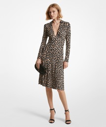 MICHAEL KORS | レオパードプリント ストレッチ マットジャージー ドレス(ドレス)