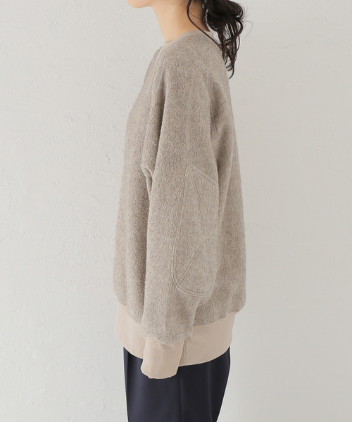 JANE SMITH / JOHN SMITH（ジェーンスミスジョンスミス）の「【JANE SMITH/ジェーンスミス】YAKU PILE ELBOW PADS SWEAT：スウェット（スウェット・レディース・ベージュ・SMALL）」の7枚目の写真