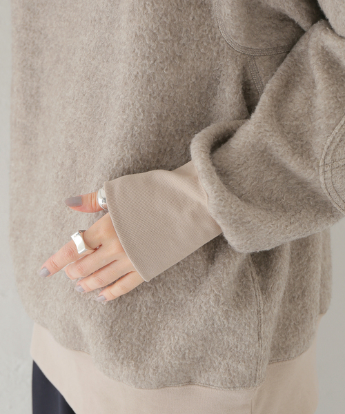 JANE SMITH / JOHN SMITH（ジェーンスミスジョンスミス）の「【JANE SMITH/ジェーンスミス】YAKU PILE ELBOW PADS SWEAT：スウェット（スウェット・レディース・ベージュ・SMALL）」の12枚目の写真