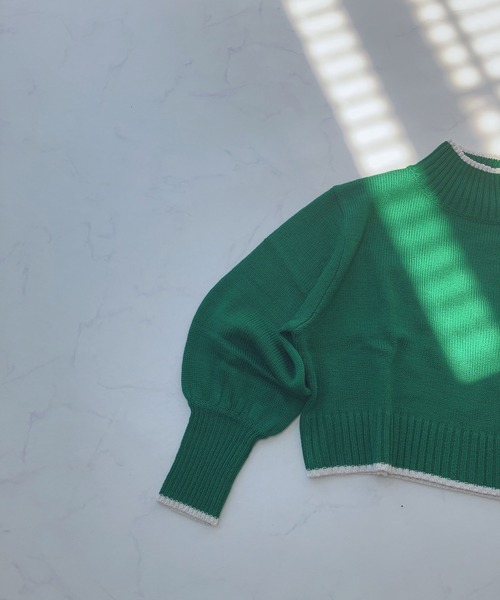 AS KNOW AS plus（アズノゥアズプラス）の「☆配色シンプルニットプル