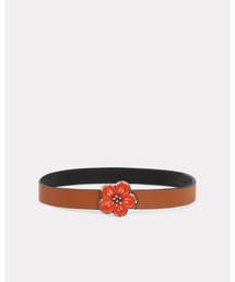 美品　KENZO 'BOKE FLOWER' レザー リバーシブル ナローベルト Kenzo - 'Boke Flower' Wide Reversible Leather Belt | HBX