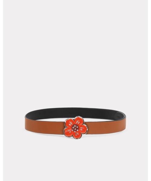KENZO ケンゾー ワイドリバーシブル レザーベルト BOKE FLOWER KENZO(ケンゾー)の「'BOKE FLOWER' ワイド リバーシブル