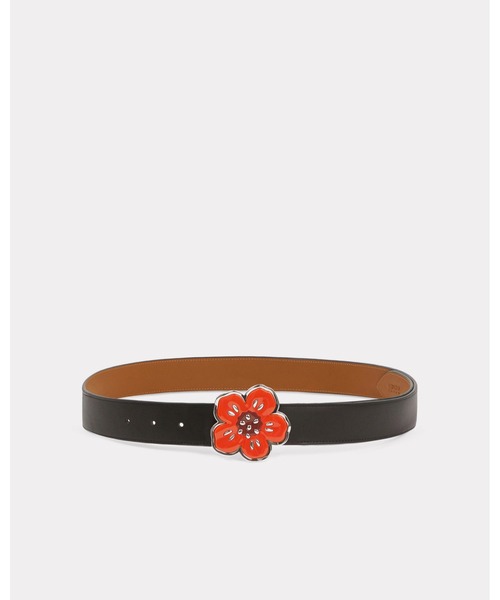 KENZO ケンゾー ワイドリバーシブル レザーベルト BOKE FLOWER KENZO(ケンゾー)の「'BOKE FLOWER' ワイド リバーシブル