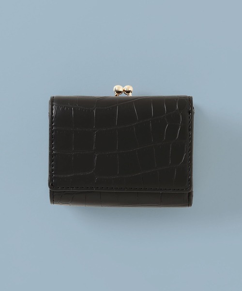 セール】Pisoraro クロコ型押し がま口ミニ財布（財布