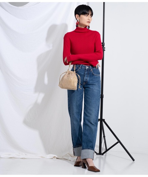 Settimissimo（セッティミッシモ）の「ラインストーン メタル 2WAY チェーン 斜め掛け　巾着バッグ（トートバッグ・レディース・ゴールド/ブラック・FREE）」の12枚目の写真