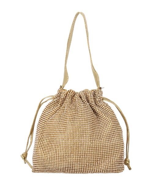 Settimissimo（セッティミッシモ）の「ラインストーン メタル 2WAY チェーン 斜め掛け　巾着バッグ（トートバッグ・レディース・ゴールド/ブラック・FREE）」の14枚目の写真