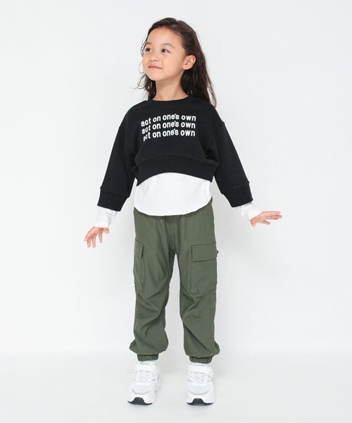 BRANSHES（ブランシェス）の「ストレッチツイルカーゴパンツ（カーゴパンツ・キッズ・ライトグレー/カーキ・130/150/100/120/110/140/90）」の6枚目の写真