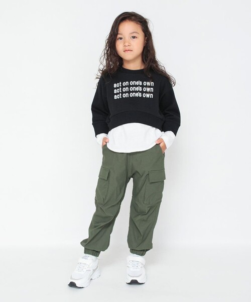 BRANSHES（ブランシェス）の「ストレッチツイルカーゴパンツ（カーゴパンツ・キッズ・ライトグレー/カーキ・130/150/100/120/110/140/90）」の8枚目の写真