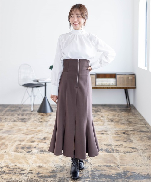 clear（クリア）の「クロップド丈ボウタイブラウス≪STAY MOTION≫（シャツ/ブラウス・レディース・オフホワイト/ブルー/ブラック・F）」の9枚目の写真