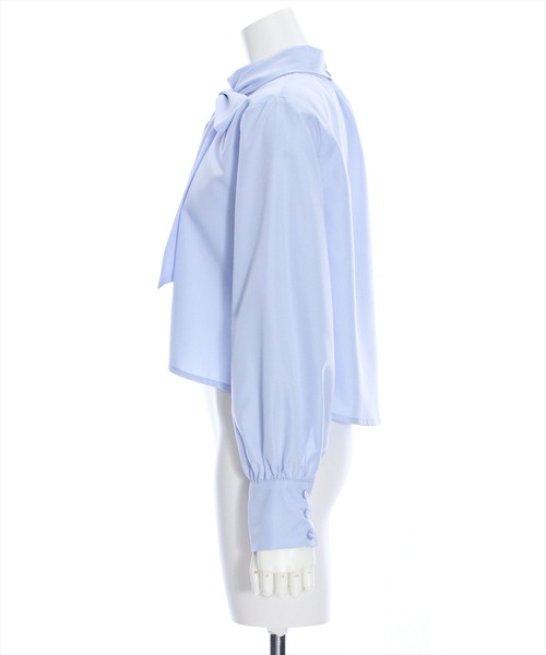 clear（クリア）の「クロップド丈ボウタイブラウス≪STAY MOTION≫（シャツ/ブラウス・レディース・オフホワイト/ブルー/ブラック・F）」の18枚目の写真