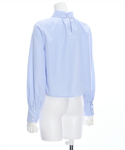 clear（クリア）の「クロップド丈ボウタイブラウス≪STAY MOTION≫（シャツ/ブラウス・レディース・オフホワイト/ブルー/ブラック・F）」の19枚目の写真