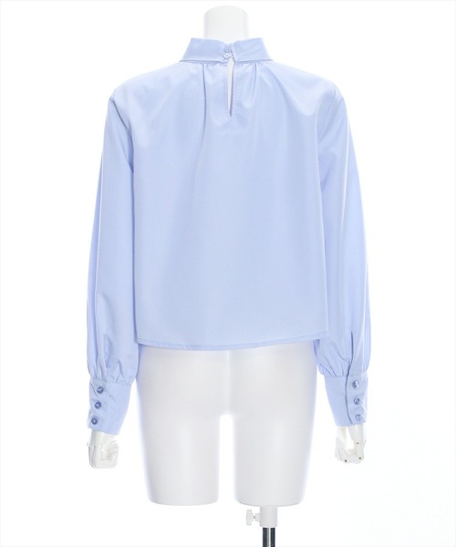 clear（クリア）の「クロップド丈ボウタイブラウス≪STAY MOTION≫（シャツ/ブラウス・レディース・オフホワイト/ブルー/ブラック・F）」の20枚目の写真