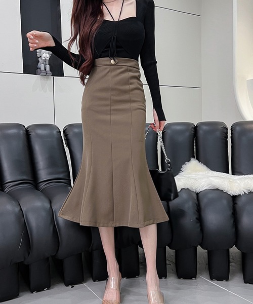 MILAE(ミレ)の「マーメードスカート(スカート・レディース・モカ/ブラック・M/L/S)」の5枚目の写真