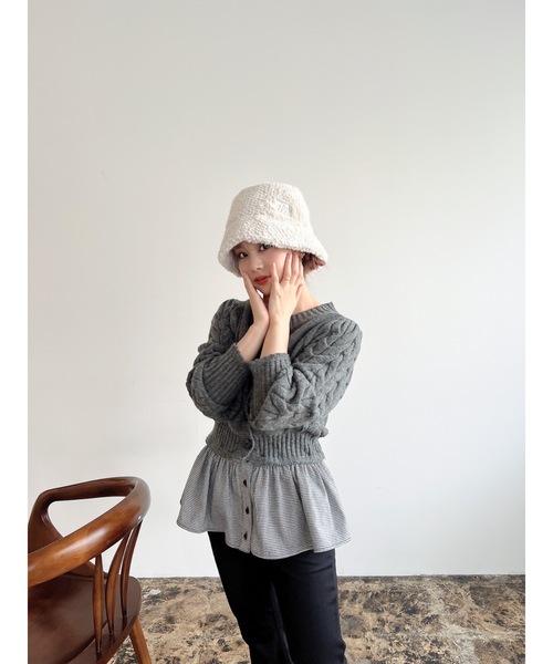 JUMELLE(ジュメロ)の「fur hat(ハット・レディース・ブラック/アイボリー・FREE)」の13枚目の写真