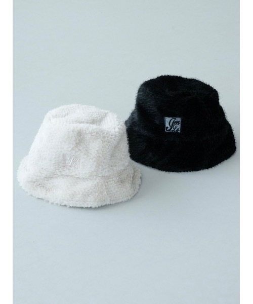 JUMELLE(ジュメロ)の「fur hat(ハット・レディース・ブラック/アイボリー・FREE)」の4枚目の写真