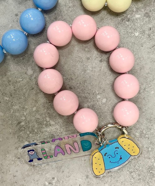ALAND（エーランド）の「REDFISH（レッドフィッシュ）×ALAND／ビーズストラップ　2977556（キーホルダー・レディース・ライトブルー/ブラック/ピンク/パープル/イエロー・ONE SIZE）」の5枚目の写真