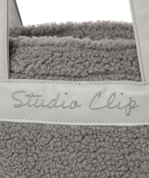 studio CLIP（スタディオクリップ）の「ボアロゴトート2WAY（ショルダーバッグ・レディース・ブラウン/オフホワイト/グレー・FREE）」の21枚目の写真