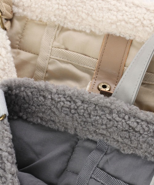 studio CLIP（スタディオクリップ）の「ボアロゴトート2WAY（ショルダーバッグ・レディース・ブラウン/オフホワイト/グレー・FREE）」の22枚目の写真