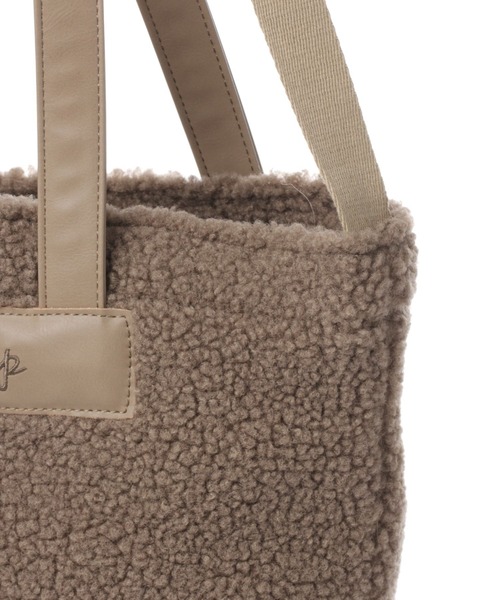 studio CLIP（スタディオクリップ）の「ボアロゴトート2WAY（ショルダーバッグ・レディース・ブラウン/オフホワイト/グレー・FREE）」の14枚目の写真