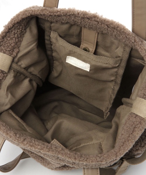 studio CLIP（スタディオクリップ）の「ボアロゴトート2WAY（ショルダーバッグ・レディース・ブラウン/オフホワイト/グレー・FREE）」の17枚目の写真