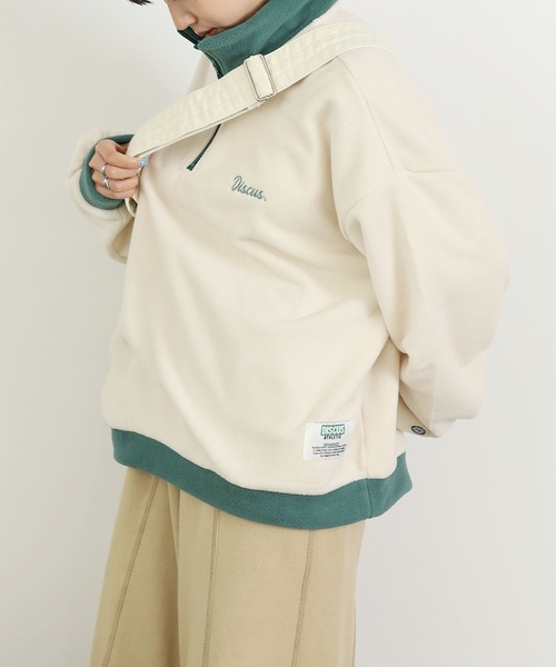 DISCUS ATHLETIC(ディスカス アスレチック)の「DISCUS ATHLETIC/ディスカス アスレチック フリースハーフPO ハーフジッププルオーバー(Tシャツ/カットソー・メンズ・キャメル/ネイビー/アイボリー/ブラック・M/L)」の16枚目の写真