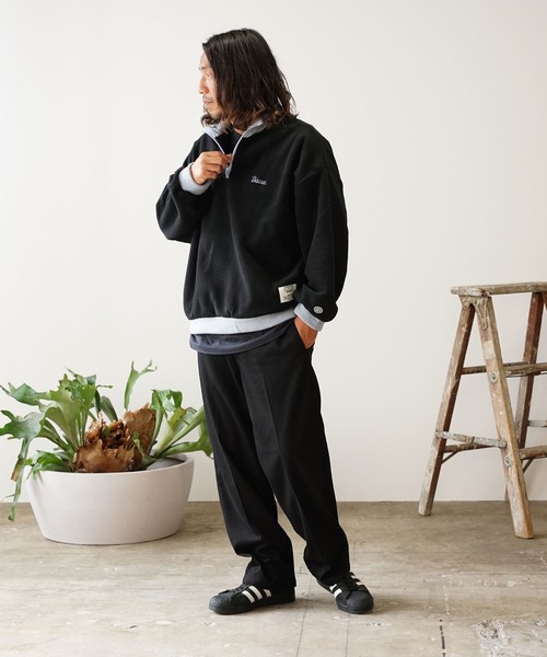 DISCUS ATHLETIC(ディスカス アスレチック)の「DISCUS ATHLETIC/ディスカス アスレチック フリースハーフPO ハーフジッププルオーバー(Tシャツ/カットソー・メンズ・キャメル/ネイビー/アイボリー/ブラック・M/L)」の18枚目の写真