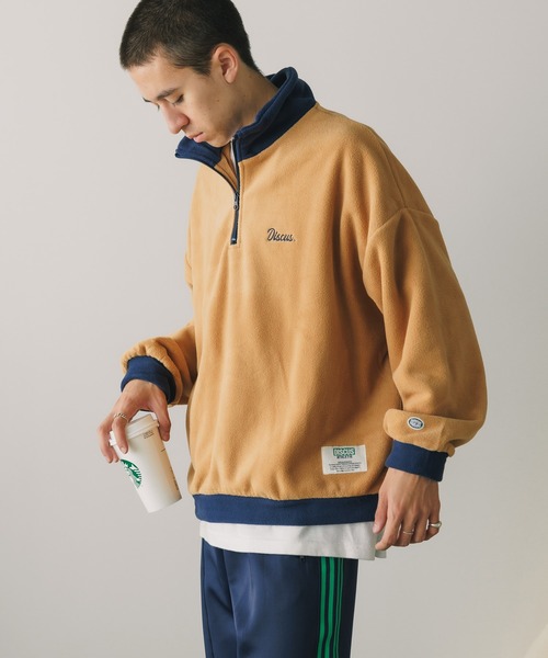 DISCUS ATHLETIC(ディスカス アスレチック)の「DISCUS ATHLETIC/ディスカス アスレチック フリースハーフPO ハーフジッププルオーバー(Tシャツ/カットソー・メンズ・キャメル/ネイビー/アイボリー/ブラック・M/L)」の20枚目の写真