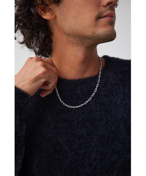 AZUL by moussy（アズールバイマウジー）の「Uチェーンネックレス（ネックレス・メンズ・シルバー・FREE）」の2枚目の写真