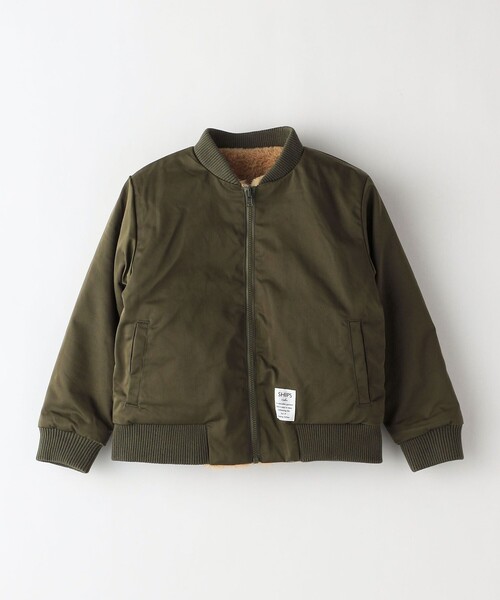 SHIPS Colors（シップス カラーズ）の「SHIPS Colors KIDS:リバーシブル ボア ボマー ジャケット（90～140cm）（その他アウター・キッズ・ブラック/オリーブ・120/90/130/110/140/100）」の5枚目の写真