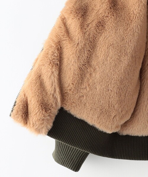 SHIPS Colors（シップス カラーズ）の「SHIPS Colors KIDS:リバーシブル ボア ボマー ジャケット（90～140cm）（その他アウター・キッズ・ブラック/オリーブ・120/90/130/110/140/100）」の9枚目の写真