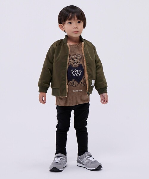 SHIPS Colors（シップス カラーズ）の「SHIPS Colors KIDS:リバーシブル ボア ボマー ジャケット（90～140cm）（その他アウター・キッズ・ブラック/オリーブ・120/90/130/110/140/100）」の17枚目の写真