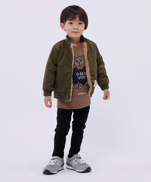 SHIPS Colors（シップス カラーズ）の「SHIPS Colors KIDS:リバーシブル ボア ボマー ジャケット（90～140cm）（その他アウター・キッズ・ブラック/オリーブ・120/90/130/110/140/100）」の18枚目の写真