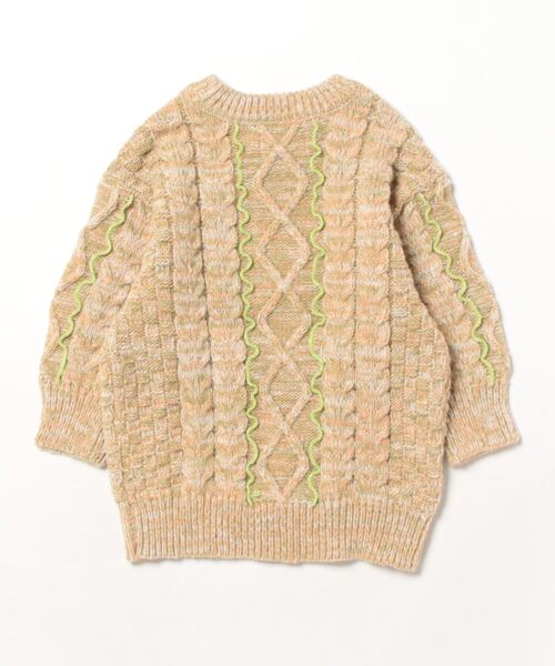 HOGAN RANCH WEAR(ホーガンランチウエア)の「【おうちで洗えるニット】メローミックスニットセーター(kids/S~LL)(ニット/セーター・キッズ・イエロー/ブラック・L/M/LL/S)」の3枚目の写真