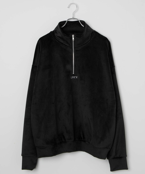 LUCY(ルーシー)の「LUCY/マイクロシャギーハーフジッププルオーバー(スウェット・メンズ・ブラック/ライトグレー・MEDIUM/LARGE)」の21枚目の写真