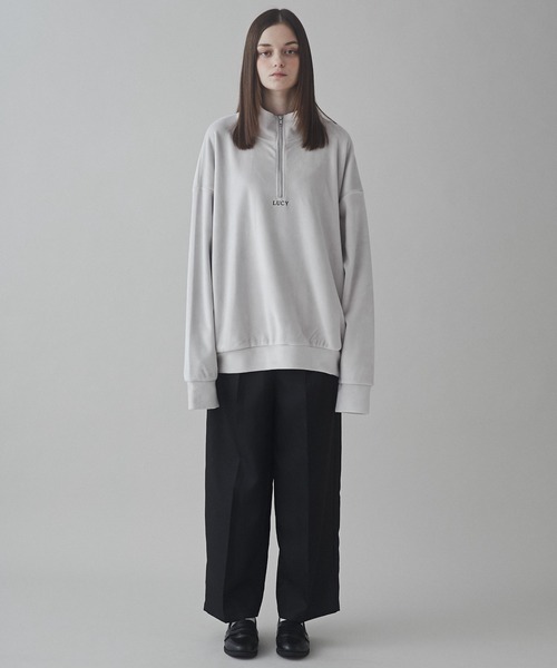 LUCY(ルーシー)の「LUCY/マイクロシャギーハーフジッププルオーバー(スウェット・メンズ・ブラック/ライトグレー・MEDIUM/LARGE)」の18枚目の写真