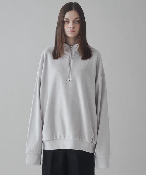 LUCY(ルーシー)の「LUCY/マイクロシャギーハーフジッププルオーバー(スウェット・メンズ・ブラック/ライトグレー・MEDIUM/LARGE)」の17枚目の写真