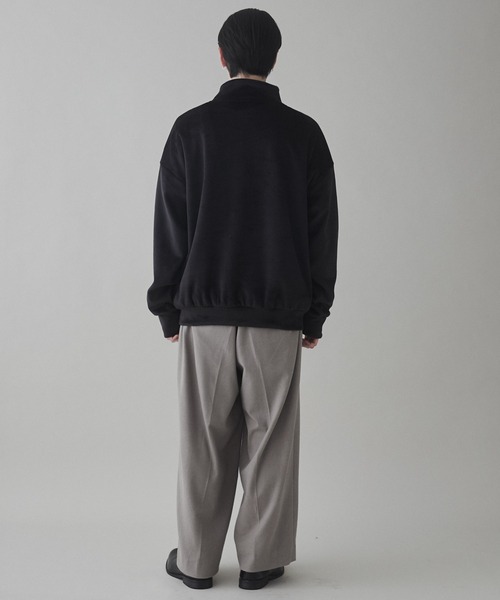 LUCY(ルーシー)の「LUCY/マイクロシャギーハーフジッププルオーバー(スウェット・メンズ・ブラック/ライトグレー・MEDIUM/LARGE)」の11枚目の写真