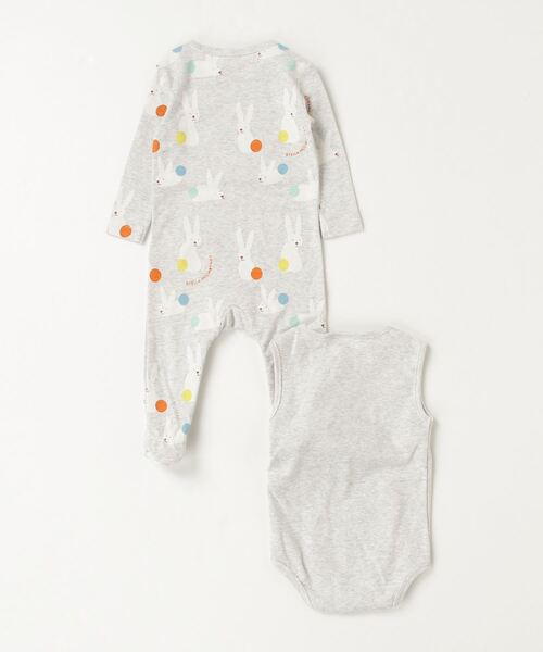 STELLA McCARTNEY(ステラマッカートニー)の「STELLA McCARTNEY (ステラマッカートニー) Baby アニマル長袖ロンパースセット(ロンパース・キッズ・ライトグレー・6M)」の3枚目の写真