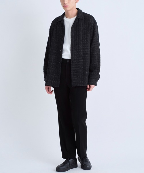 STUDIOUS(ステュディオス)の「ファンシーツィードシャツ(シャツ/ブラウス・メンズ・ネイビー/ブラック・1/2/3)」の14枚目の写真