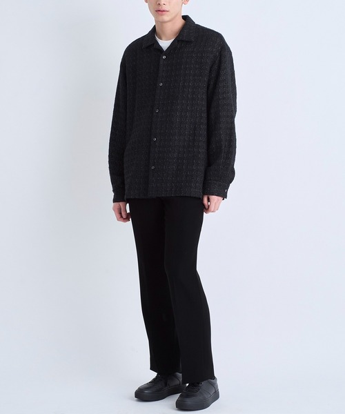 STUDIOUS(ステュディオス)の「ファンシーツィードシャツ(シャツ/ブラウス・メンズ・ネイビー/ブラック・1/2/3)」の15枚目の写真