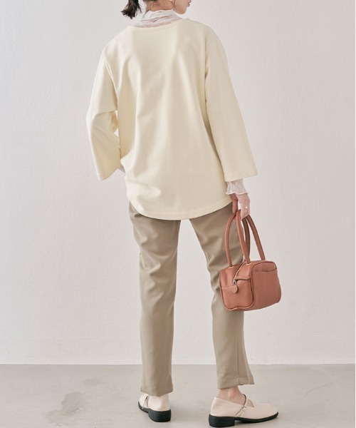 kirakiraShop（キラキラショップ）の「深Vネックスウェットプルオーバー（スウェット・レディース・カーキ/ブラック/クリーム/ブルー・FREE）」の20枚目の写真