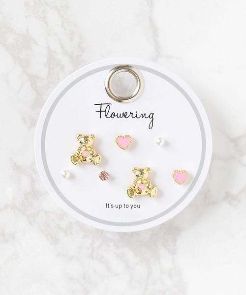 フェミニンモチーフ/セットピアス（ピアス（両耳用））｜Flowering