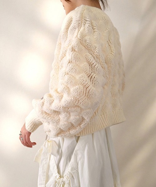 ポコポコニット2WAYカーディガン（カーディガン/ボレロ）｜STYLEBLOCK（スタイルブロック）