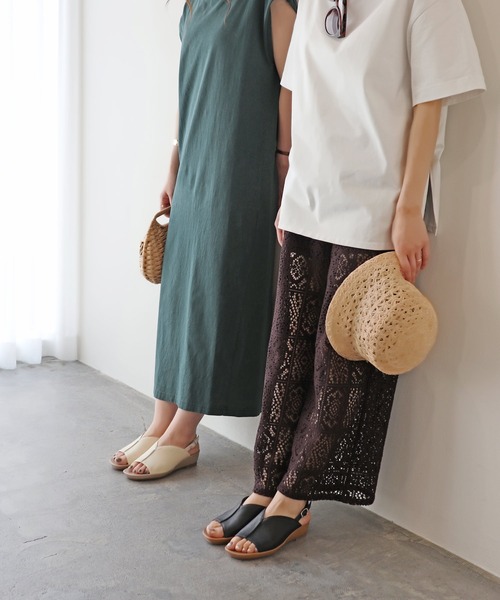 MODE KAORI(モードカオリ)の「Vカットカバードプラットサンダル/35745(サンダル・レディース・オリーブ/アイボリー/ブラック・S/M/L)」の7枚目の写真