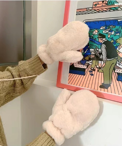 プレゼントを選ぼう！ セール】ふわふわフェイクファーミトン（手袋）｜SHEENA（シーナ スキー・スノーボードアクセサリー