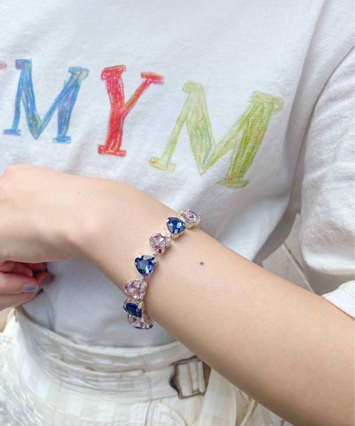 Casselini（キャセリーニ）の「Casselini(キャセリーニ)ハートビジューブレスレット（ブレスレット・レディース・ピンク/グリーン/クリア・FREE）」の15枚目の写真