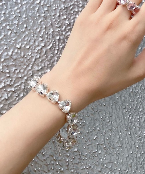 Casselini（キャセリーニ）の「Casselini(キャセリーニ)ハートビジューブレスレット（ブレスレット・レディース・ピンク/グリーン/クリア・FREE）」の17枚目の写真
