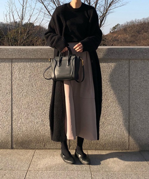 Miniministore(ミニミニストア)の「ロング ニットカーディガン レディース(カーディガン/ボレロ・レディース・ブラック/グレー/ベージュ・FREE)」の5枚目の写真