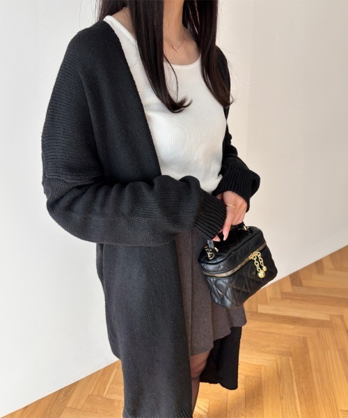 Miniministore(ミニミニストア)の「ロング ニットカーディガン レディース(カーディガン/ボレロ・レディース・ブラック/グレー/ベージュ・FREE)」の9枚目の写真